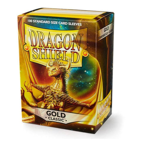 Dragon Shield - Standard Classic Plastiklommer - Guld (100 Sleeves)